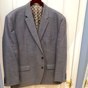 Gray sports coat.